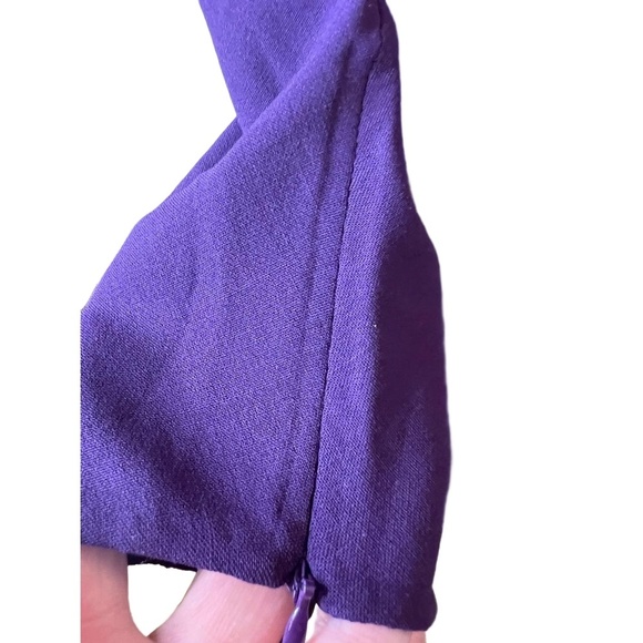 Michael Kors Purple Long Sleeve Sheath Dress Crew Neck Size 14 - Picture 3 of 10